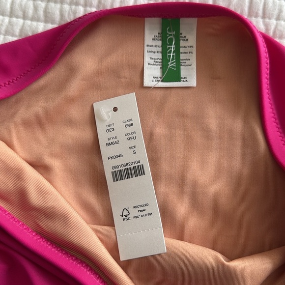J. Crew Hallie Bikini Bottom in Radiant Fuchsia - Picture 4 of 5